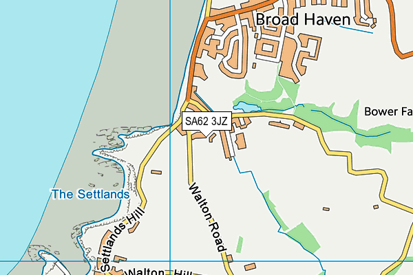 SA62 3JZ map - OS VectorMap District (Ordnance Survey)