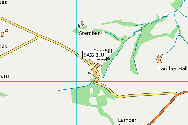 SA62 3LU map - OS VectorMap District (Ordnance Survey)