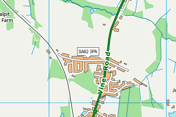 SA62 3PA map - OS VectorMap District (Ordnance Survey)