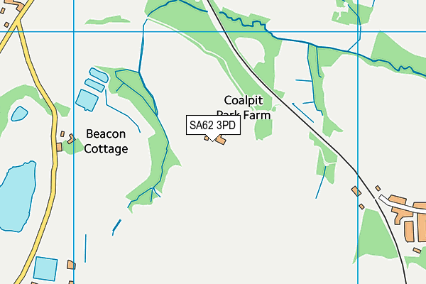 SA62 3PD map - OS VectorMap District (Ordnance Survey)