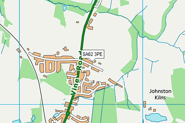 SA62 3PE map - OS VectorMap District (Ordnance Survey)