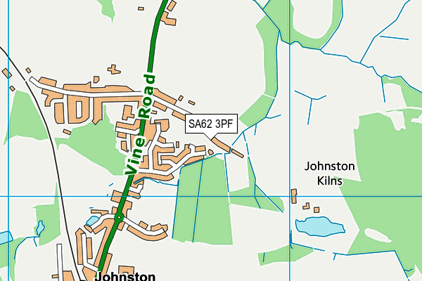 SA62 3PF map - OS VectorMap District (Ordnance Survey)