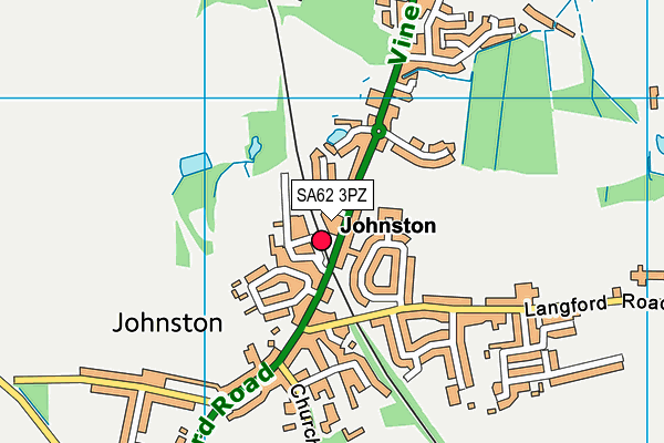 SA62 3PZ map - OS VectorMap District (Ordnance Survey)