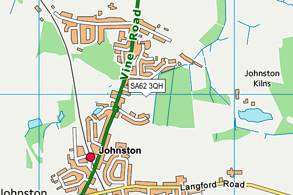 SA62 3QH map - OS VectorMap District (Ordnance Survey)