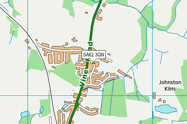 SA62 3QN map - OS VectorMap District (Ordnance Survey)