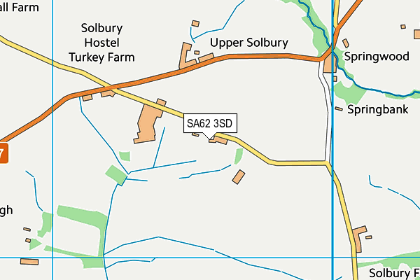 SA62 3SD map - OS VectorMap District (Ordnance Survey)