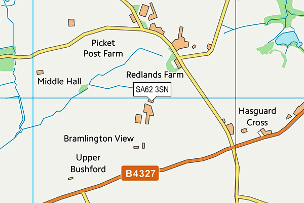 SA62 3SN map - OS VectorMap District (Ordnance Survey)