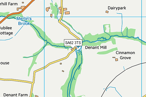 SA62 3TS map - OS VectorMap District (Ordnance Survey)