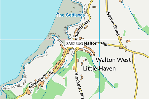 SA62 3UG map - OS VectorMap District (Ordnance Survey)