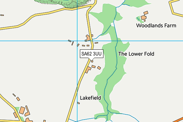 SA62 3UU map - OS VectorMap District (Ordnance Survey)