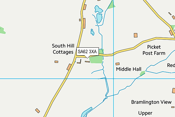 SA62 3XA map - OS VectorMap District (Ordnance Survey)