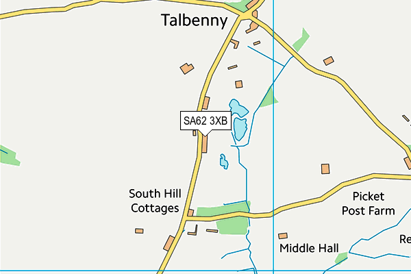 SA62 3XB map - OS VectorMap District (Ordnance Survey)