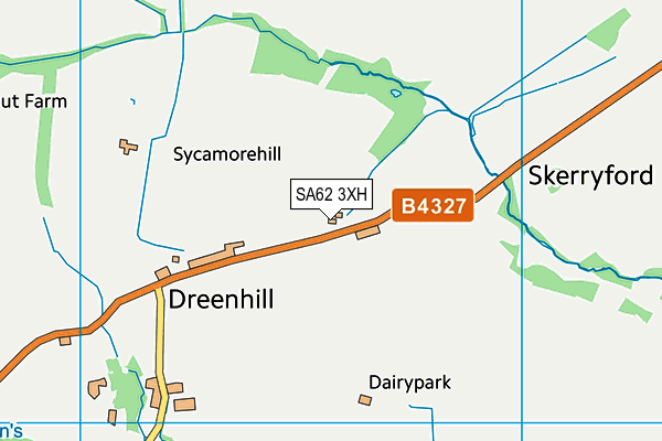 SA62 3XH map - OS VectorMap District (Ordnance Survey)