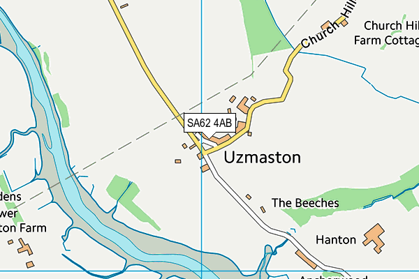 SA62 4AB map - OS VectorMap District (Ordnance Survey)