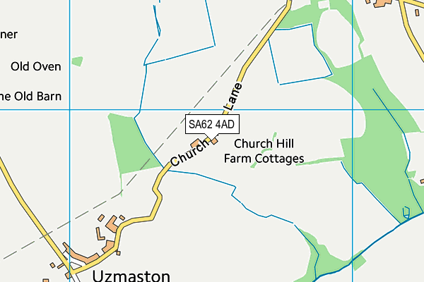 SA62 4AD map - OS VectorMap District (Ordnance Survey)