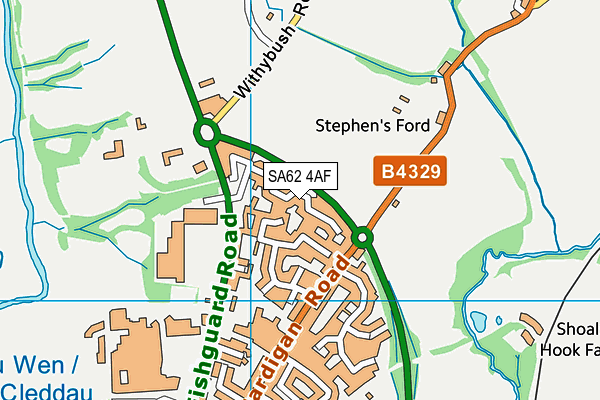 SA62 4AF map - OS VectorMap District (Ordnance Survey)