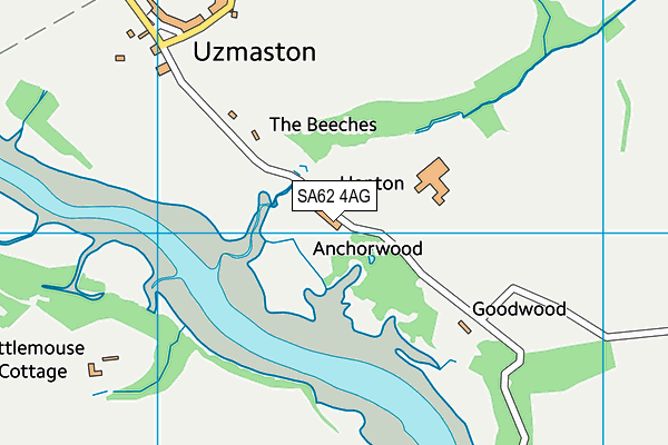 SA62 4AG map - OS VectorMap District (Ordnance Survey)