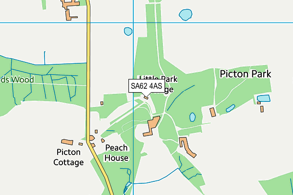 SA62 4AS map - OS VectorMap District (Ordnance Survey)