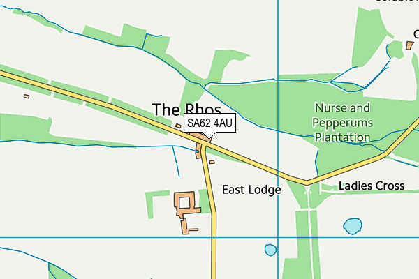 SA62 4AU map - OS VectorMap District (Ordnance Survey)