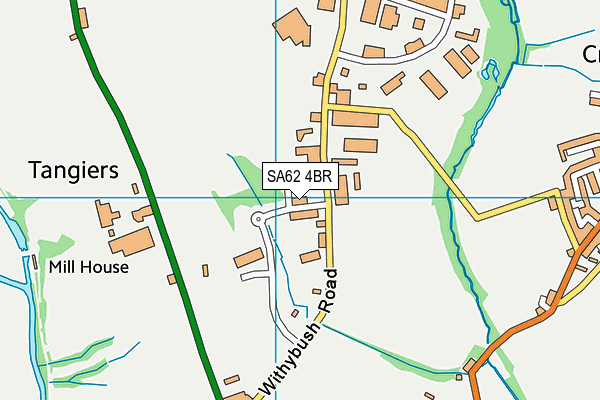 SA62 4BR map - OS VectorMap District (Ordnance Survey)