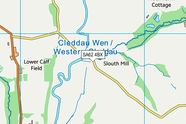 SA62 4BX map - OS VectorMap District (Ordnance Survey)