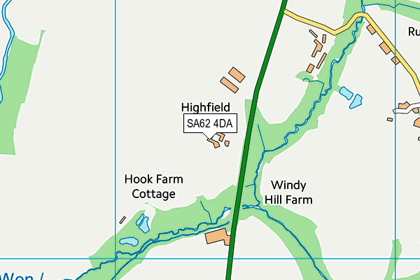 SA62 4DA map - OS VectorMap District (Ordnance Survey)