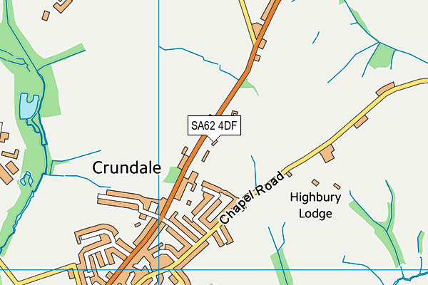 SA62 4DF map - OS VectorMap District (Ordnance Survey)