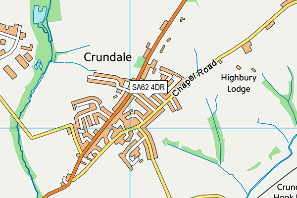 SA62 4DR map - OS VectorMap District (Ordnance Survey)