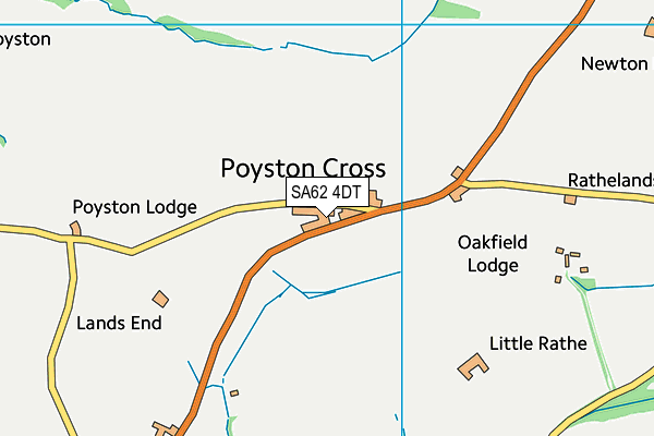 SA62 4DT map - OS VectorMap District (Ordnance Survey)