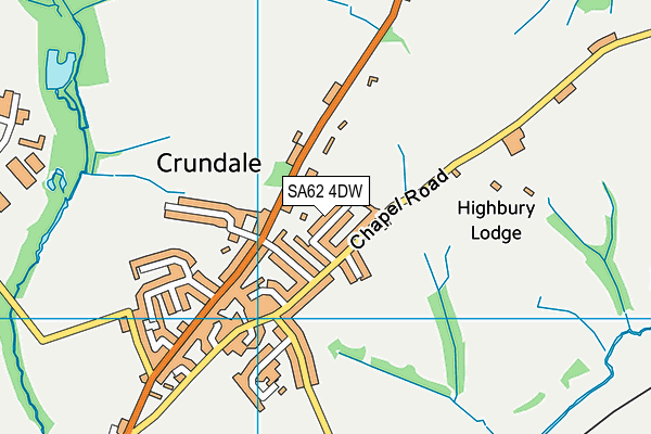 SA62 4DW map - OS VectorMap District (Ordnance Survey)