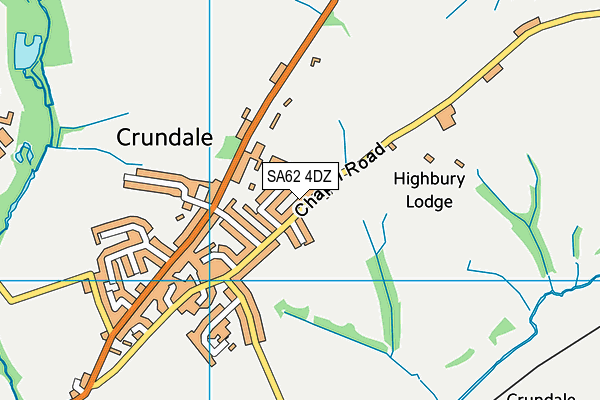 SA62 4DZ map - OS VectorMap District (Ordnance Survey)