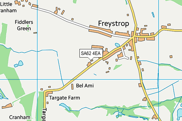 SA62 4EA map - OS VectorMap District (Ordnance Survey)