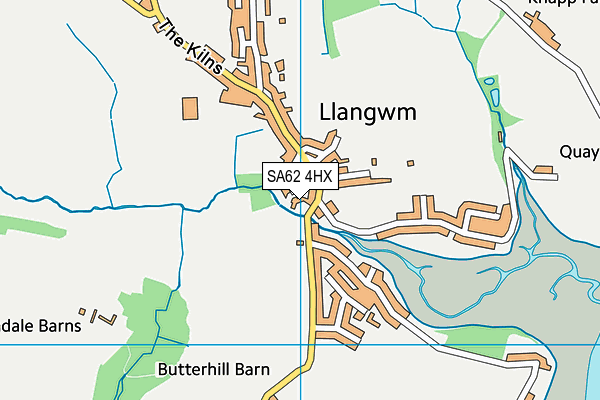 SA62 4HX map - OS VectorMap District (Ordnance Survey)