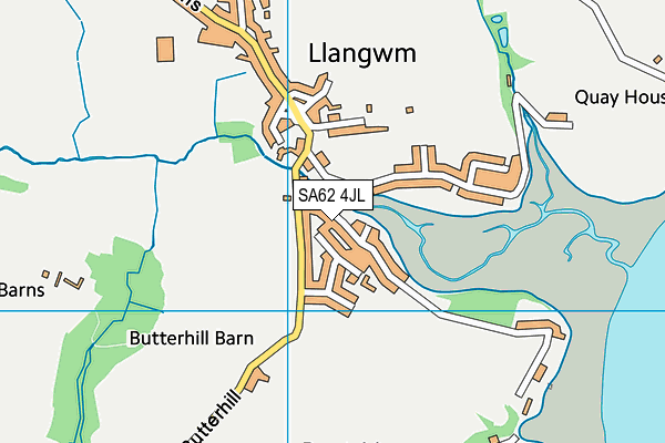 SA62 4JL map - OS VectorMap District (Ordnance Survey)