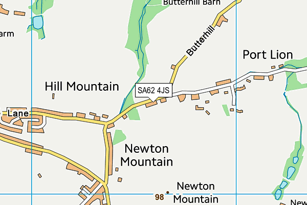 SA62 4JS map - OS VectorMap District (Ordnance Survey)