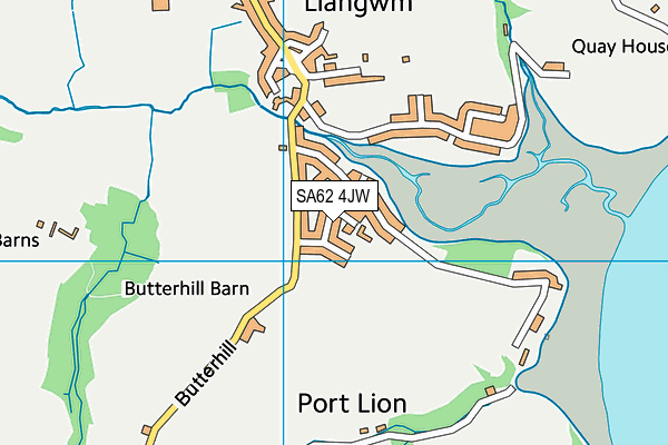 SA62 4JW map - OS VectorMap District (Ordnance Survey)