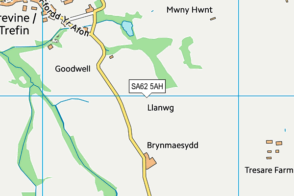 SA62 5AH map - OS VectorMap District (Ordnance Survey)