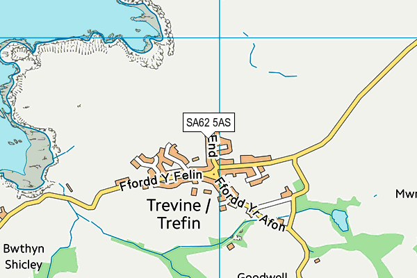 SA62 5AS map - OS VectorMap District (Ordnance Survey)