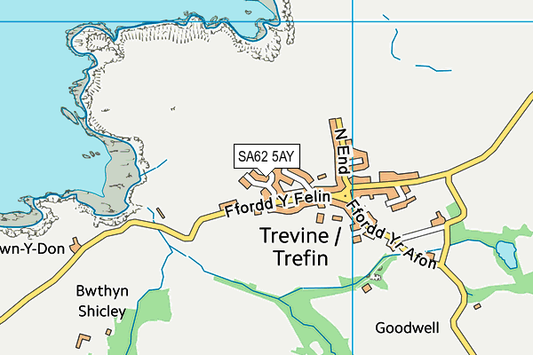 SA62 5AY map - OS VectorMap District (Ordnance Survey)