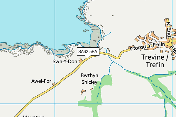 SA62 5BA map - OS VectorMap District (Ordnance Survey)