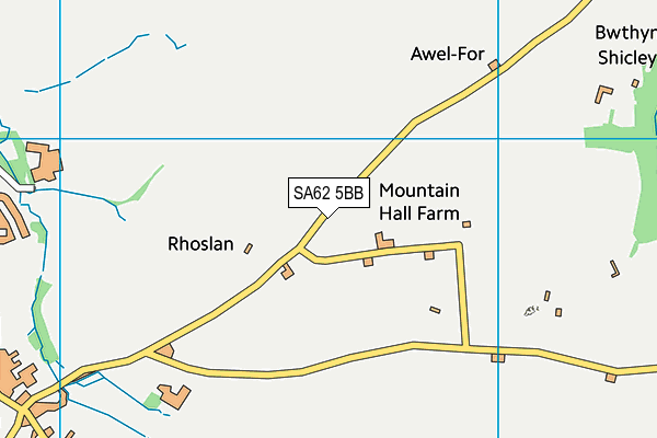 SA62 5BB map - OS VectorMap District (Ordnance Survey)