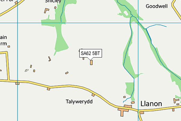 SA62 5BT map - OS VectorMap District (Ordnance Survey)