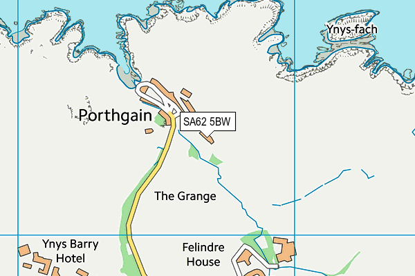 SA62 5BW map - OS VectorMap District (Ordnance Survey)