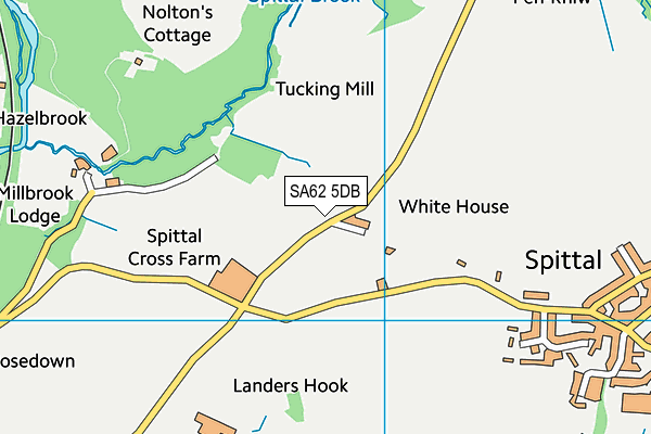 SA62 5DB map - OS VectorMap District (Ordnance Survey)