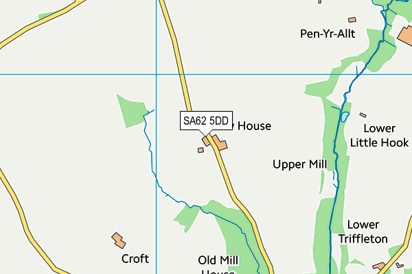 SA62 5DD map - OS VectorMap District (Ordnance Survey)