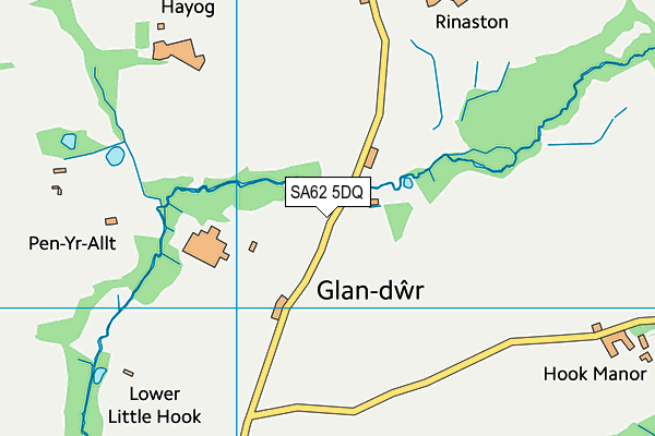 SA62 5DQ map - OS VectorMap District (Ordnance Survey)