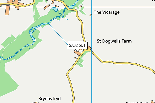 SA62 5DT map - OS VectorMap District (Ordnance Survey)