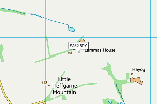 SA62 5DY map - OS VectorMap District (Ordnance Survey)