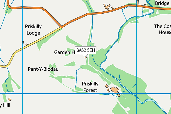 SA62 5EH map - OS VectorMap District (Ordnance Survey)