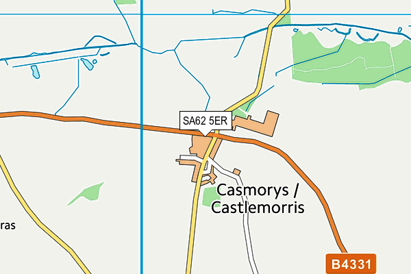 SA62 5ER map - OS VectorMap District (Ordnance Survey)